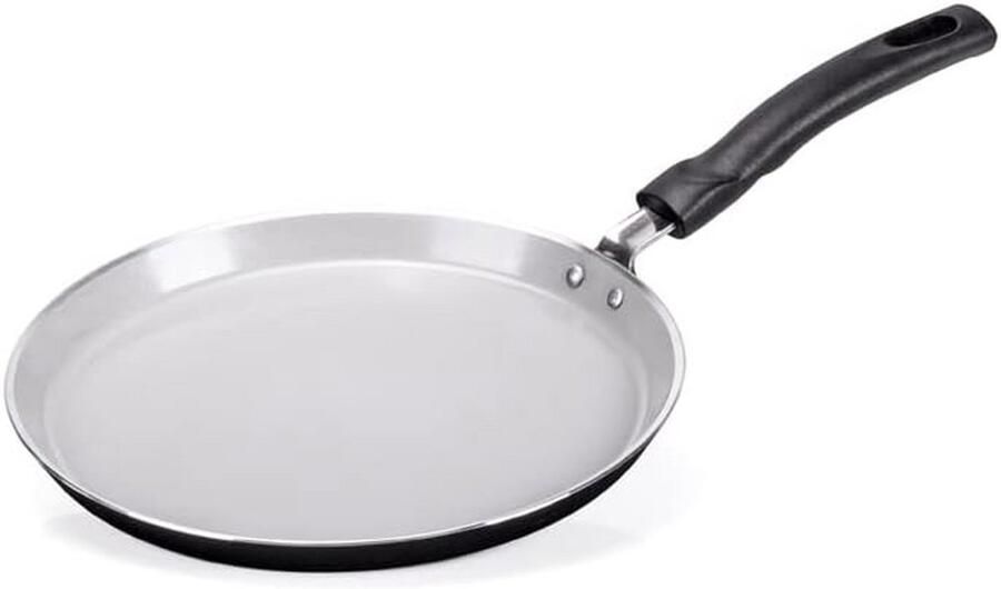 Crepiere Pan Pannenkoekenpan Lekker Bakken Natuurlijke Antiaanbaklaag 25 cm Zwart