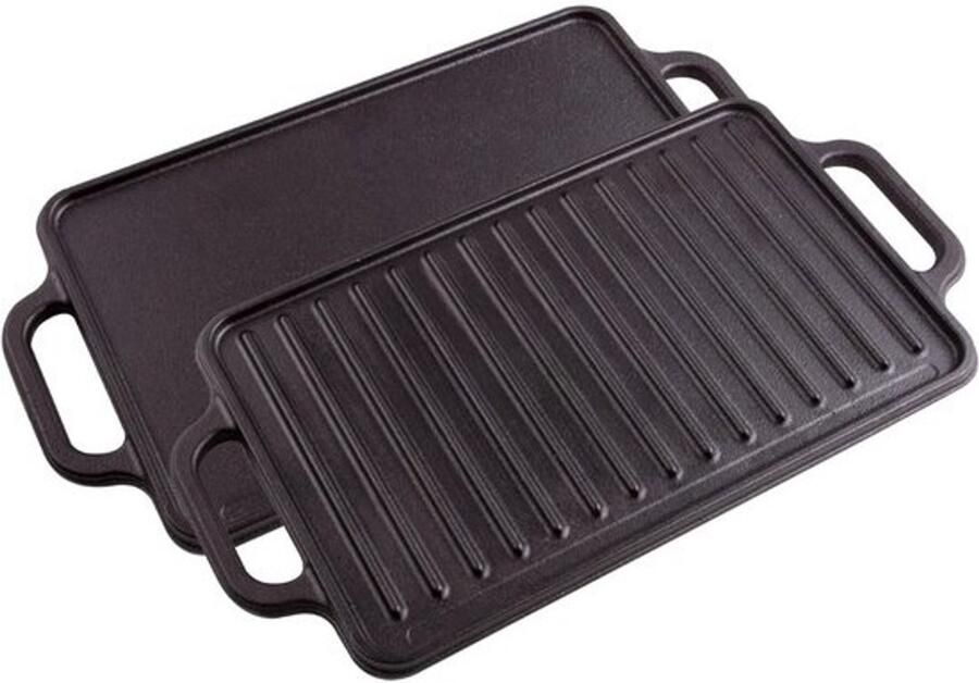 CRLYN Grillplaat voor inductie bakplaat gietijzer zwart
