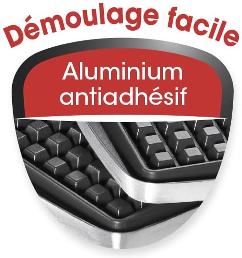 Croque-Monsieur Platenset voor Super2 Wafelijzers Gegoten Aluminum met Antiaanbaklaag
