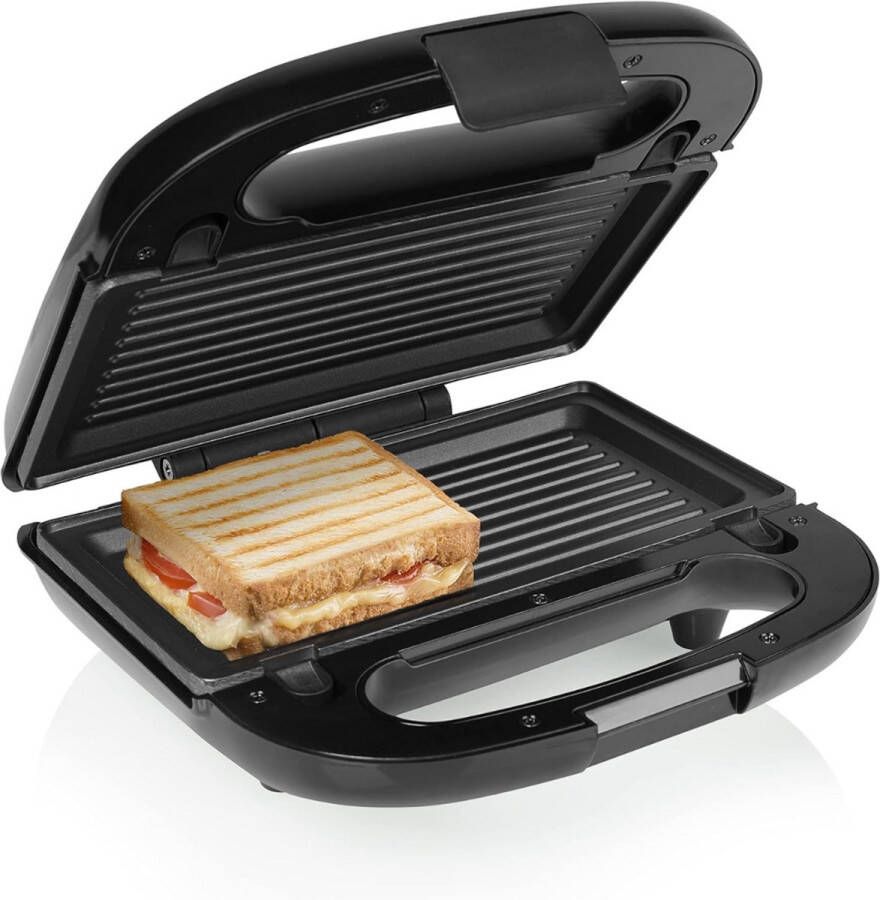 Croque Monsieur Toestel Tosti Apparaat 3 in 1 Instelbare Temperatuur Vergrendelende Clip Tosti IJzer Uitklapbaar Contact Grill Kleine Tosti Apparaat Voor 2 Tosti's Panini Grill Antiaanbaklaag Toaster Grill Sandwichmaker - Foto 2