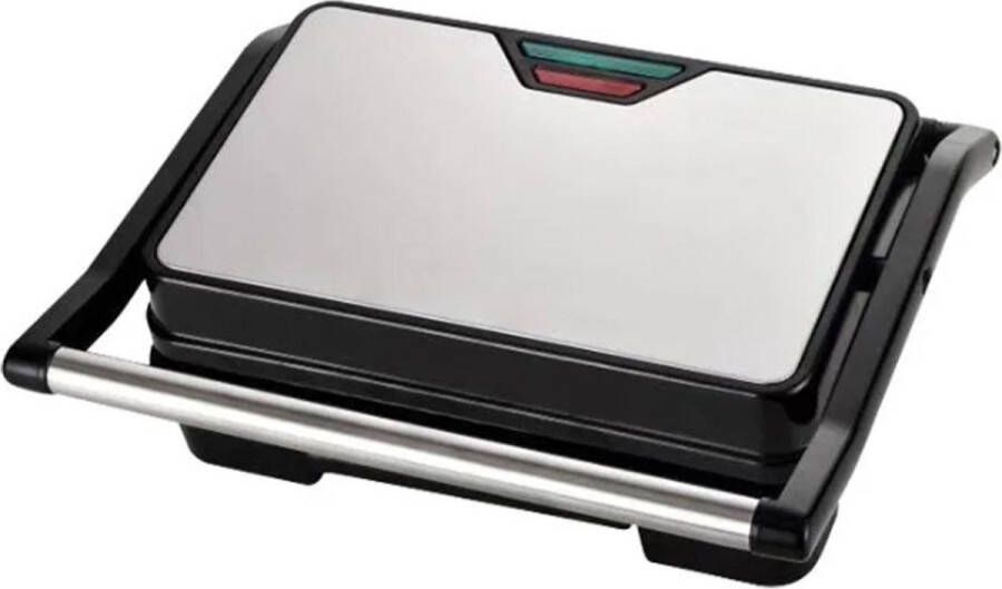 Croque Monsieur Toestel Tosti Apparaat Contactgrill met Anti-aanbaklaag 750 W Grijs