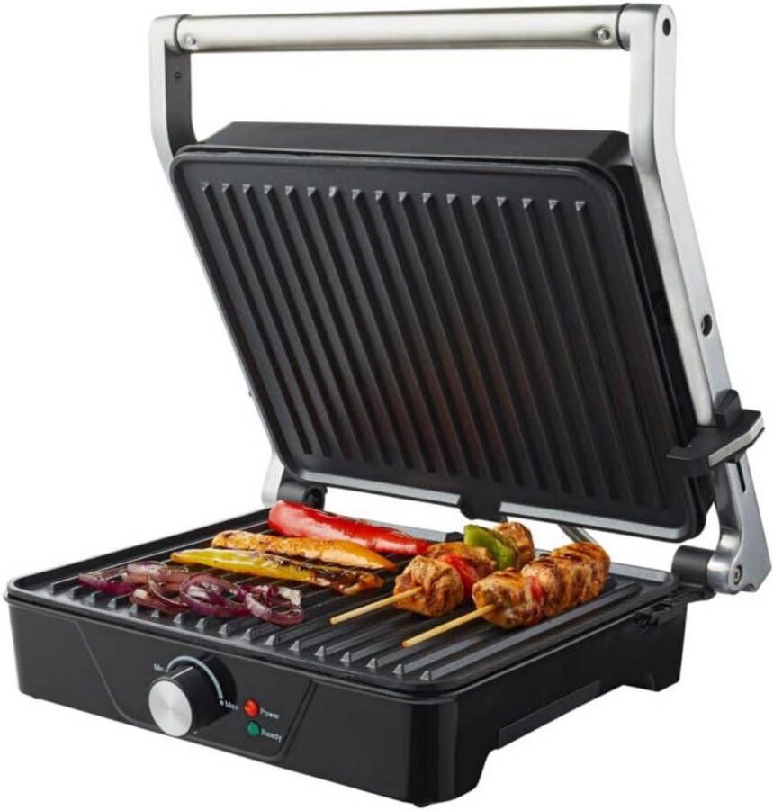 Croque Monsieur Toestel Tosti Apparaat Instelbare Temperatuur Vergrendelende Clip Tosti IJzer Uitklapbaar Contact Grill Kleine Tosti Apparaat Voor 2 Tosti's Panini Grill Antiaanbaklaag Toaster Grill Sandwichmaker