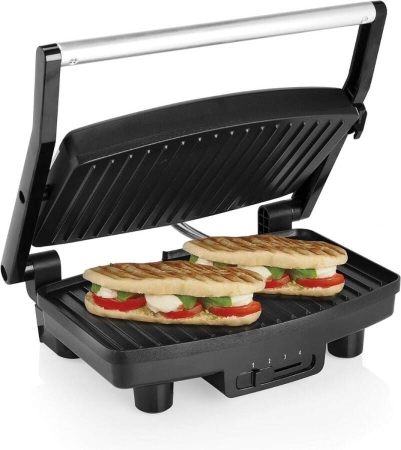 Croque Monsieur Toestel Tosti Apparaat Instelbare Temperatuur Vergrendelende Clip Tosti IJzer Uitklapbaar Contact Grill Kleine Tosti Apparaat Voor 2 Tosti's Panini Grill Antiaanbaklaag Toaster Grill Sandwichmaker - Foto 6