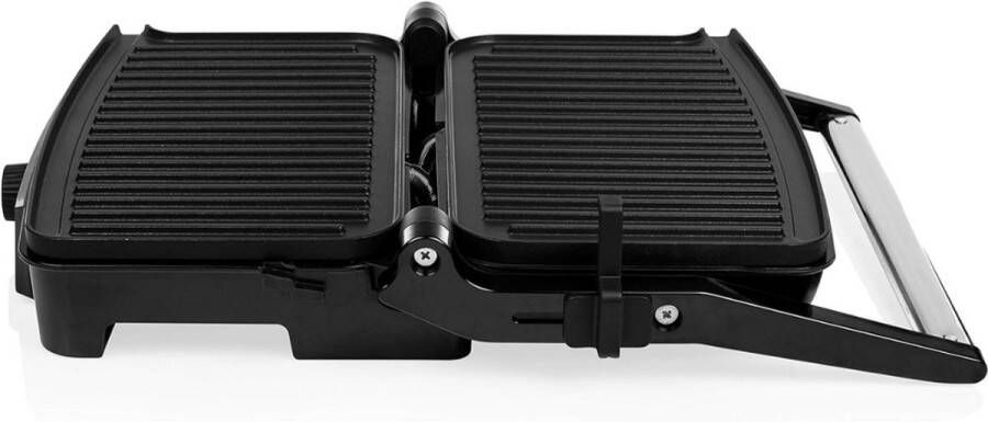 Croque Monsieur Toestel Tosti Apparaat Instelbare Temperatuur Vergrendelende Clip Tosti IJzer Uitklapbaar Contact Grill Kleine Tosti Apparaat Voor 2 Tosti's Panini Grill Antiaanbaklaag Toaster Grill Sandwichmaker