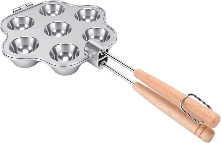 Koekjesbakmachine Taartvorm Koekjesmaker Zelfgebakken Koekjes Antiaanbaklaag Houten Handgrepen 21 x 43.5 cm Grijs