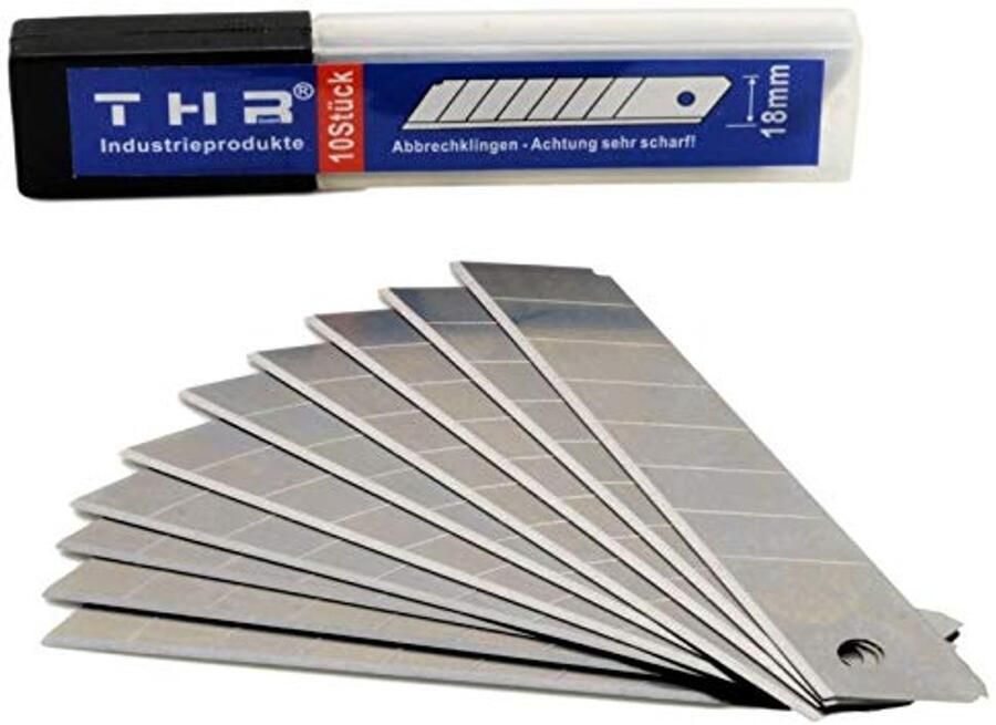 Cuttermessen 100 stuks 18 mm met uitneembare messen