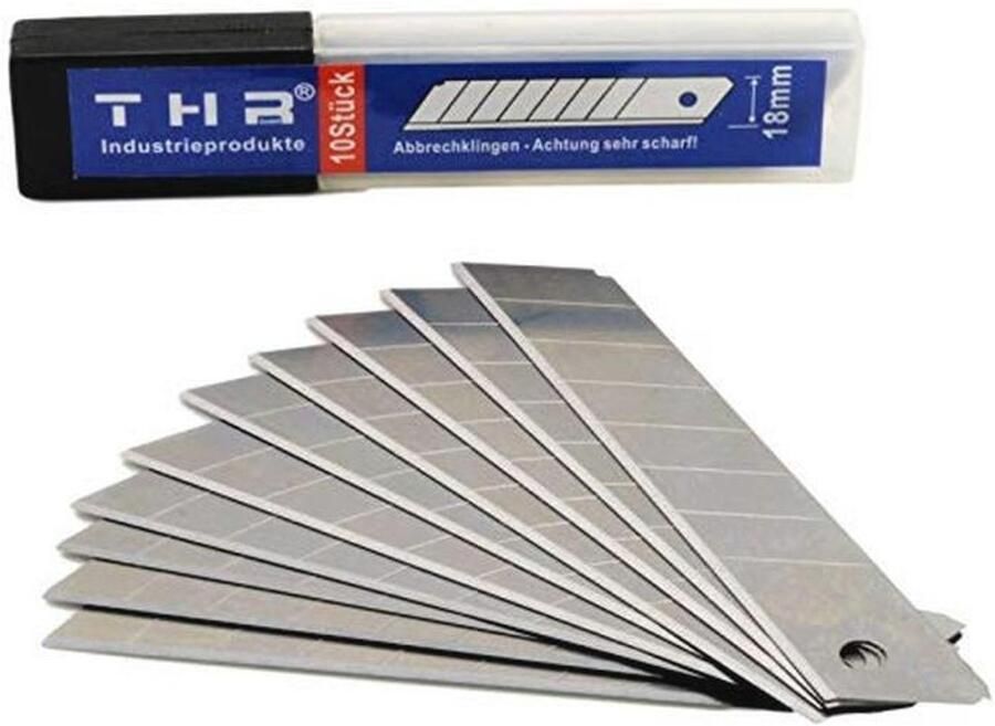 Cuttermessen 100 stuks 18 mm met uitneembare messen