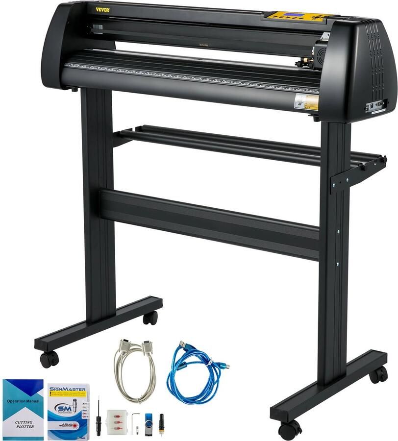 CYRO Snijmachine Snijplotter Vinyl Snijmachine 72cm papierinvoer Verstelbaar vinyl snijmachine Digitale bediening Sterke Stabiliteit Zwart
