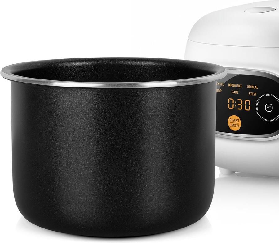 Dailygoods 1 2L Aluminium Binnenpan voor Rijstkoker Vaatwasmachinebestendig