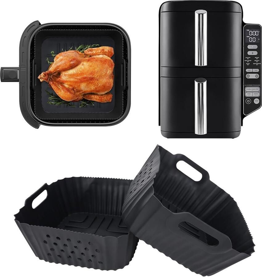 Dailygoods 2 Stuks Silicone Mallen voor SL300EU Ninja Air Fryer Voor Gemakkelijk Koken