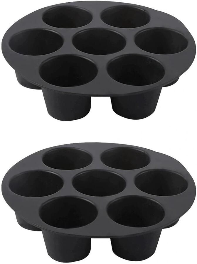 Dailygoods 2 Stuks Siliconen Muffinvormen voor Air Fryer - Foto 1