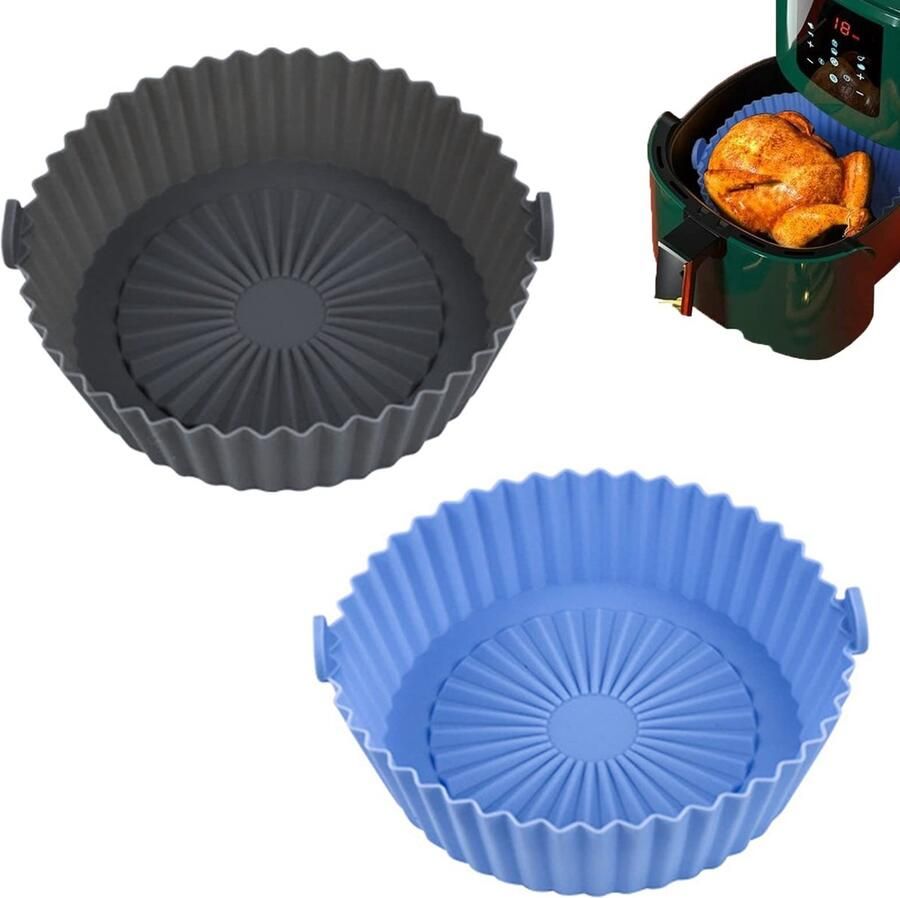 Dailygoods 2 Stuks Siliconen Pan voor Airfryer Bakpan en Baktray