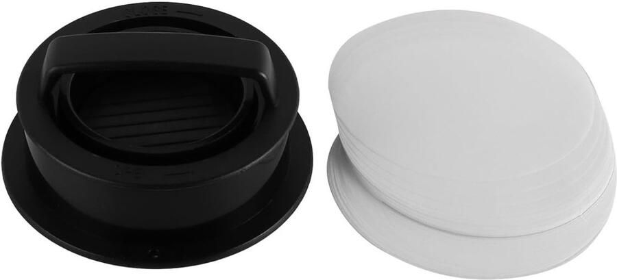 Dailygoods 3 In 1 Hamburger Patty Maker met 100 Vellen Hamburgerpapier