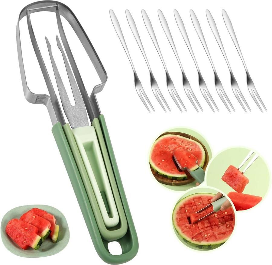 Dailygoods 3-in-1 Watermeloen Snijmachine met Fruitvorken