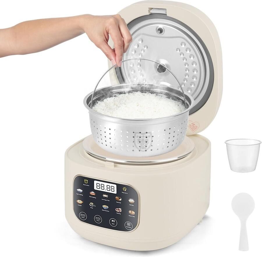 Dailygoods 3 Liter Rijstkoker met 10 Kookprogramma's