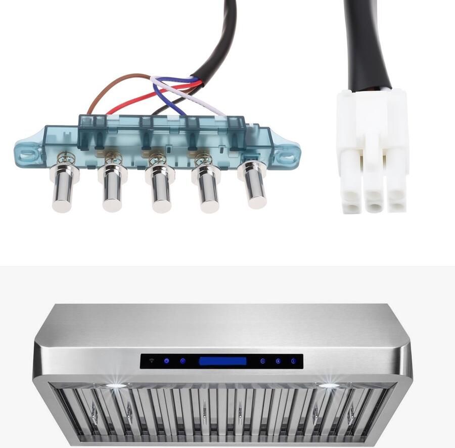 Dailygoods 5-Knops Control Board Panel voor Afzuigkappen