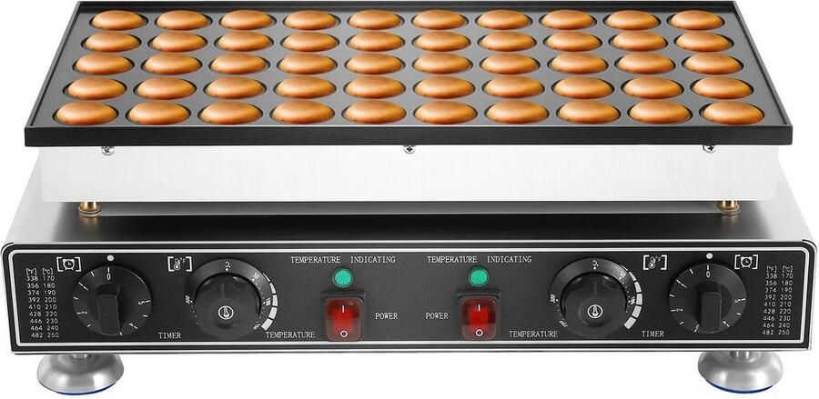 Dailygoods 50 stuks Mini Nederlandse Pannenkoek Maker Dorayaki Baker Machine Commerciële non-stick Wafelijzer Muffin Ma
