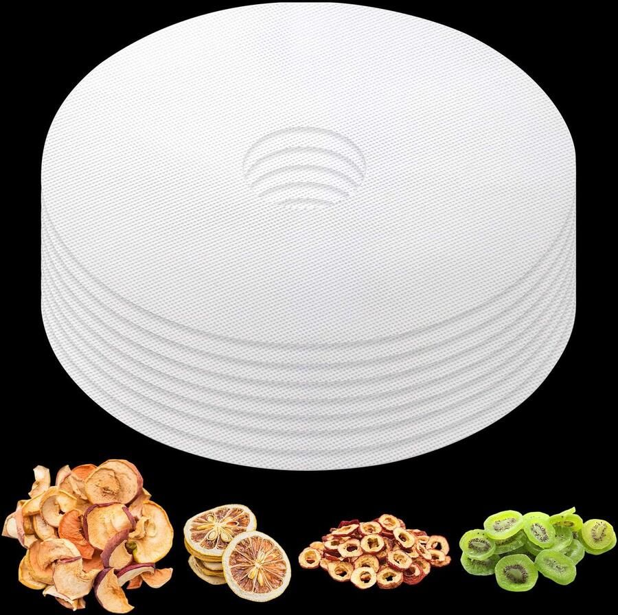 Dailygoods 8 Stuks Ronde Siliconen Dehydrator-Bladeren Herbruikbaar en Duurzaam