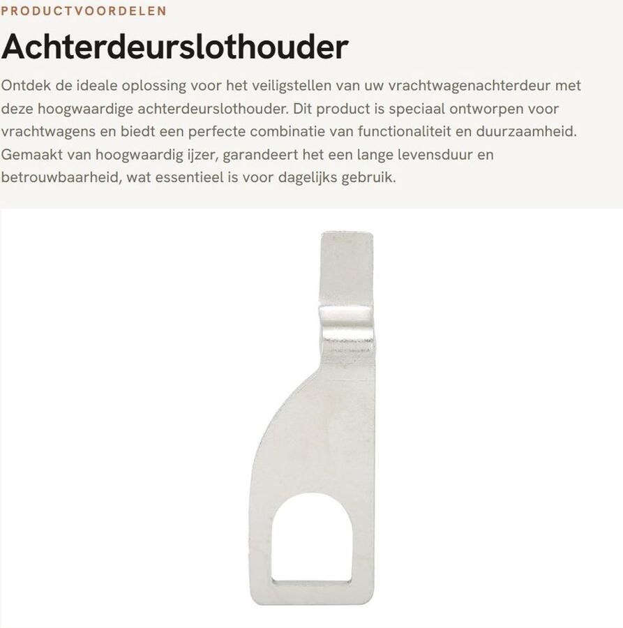 Dailygoods- Achterdeurslothouder Hoogwaardig IJzer Achterdeurhouder Ventilatievergrendeling Reparatiegereedschap Ford Transit Custom 2012 04-2019 12 Professionele Afwerking Vergrendelingshouder
