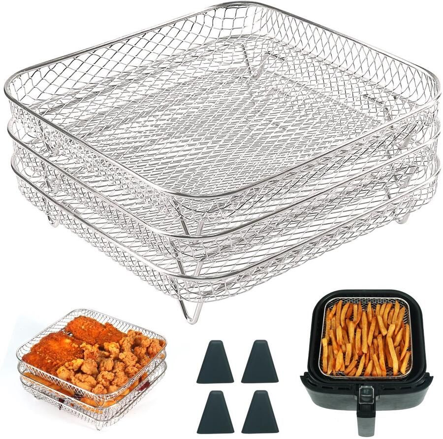 Dailygoods Air Fryer Racks Stapelbare 304 Rekken voor Airfryer Accessoires