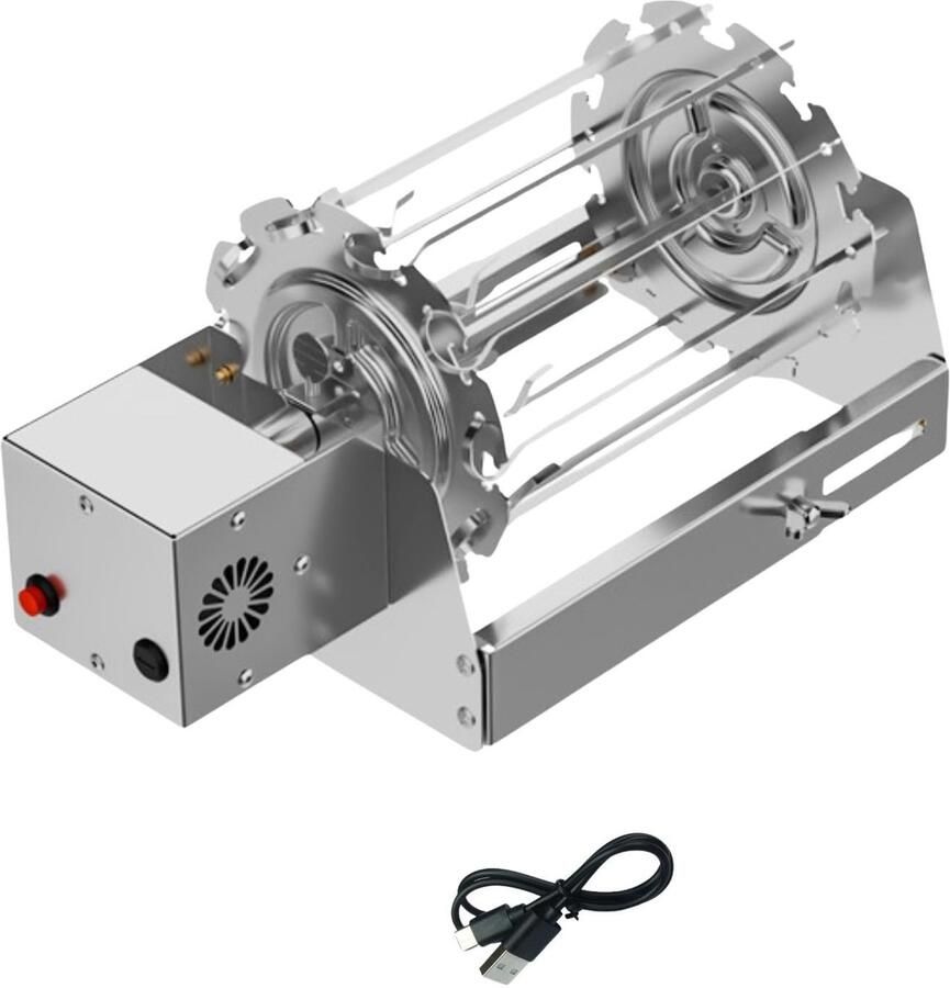 Dailygoods Automatische Kebabgrill met Roestvrijstalen Carrousel