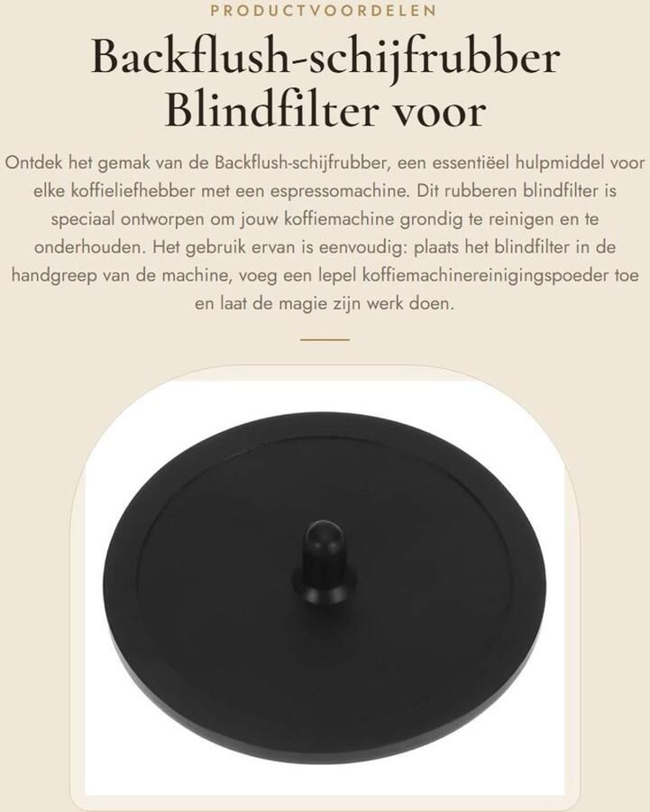 Dailygoods- Backflush-Schijf Rubber Blindfilter Koffiemachine Espresso Koffiezetsysteem Reinigingsaccessoire 1 stuk