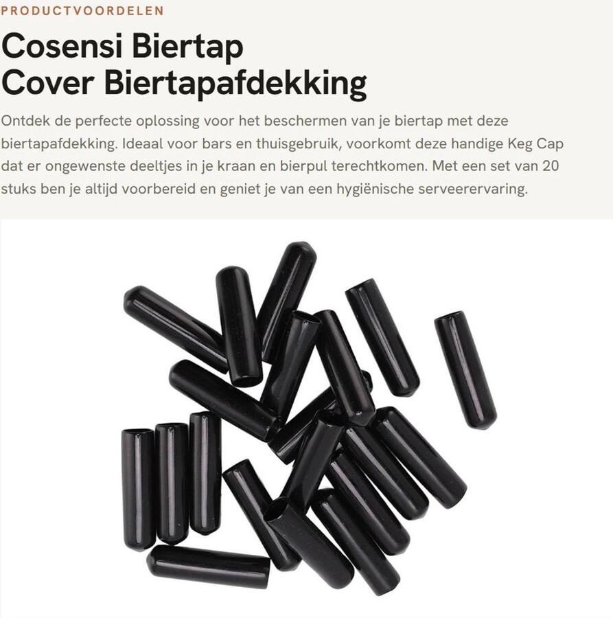 Dailygoods- Biertap Cover 20 Stuks Siliconen Keg-dop Kraanafdekking Beschermende functie Voorkomt vervuiling Tapdop