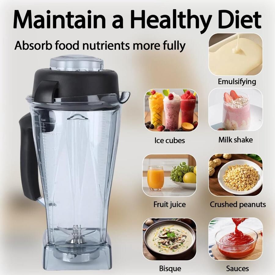 Dailygoods Blender Container Morsbestendig 60 oz Blender Accessoire Voor Vitamix Geschikt voor e310 en VM0109