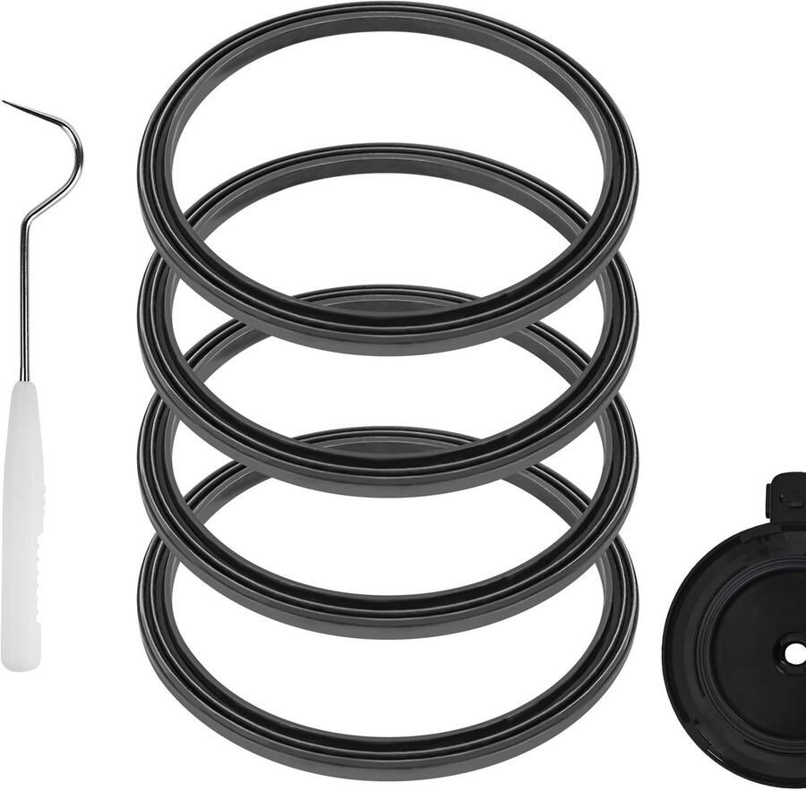 Dailygoods- Blender Onderdelen 4 Stuks Siliconen Pakking Deksel Afdichting Wisselgereedschap Compatibel met Ninja Hittebestendig Dekselafdichting