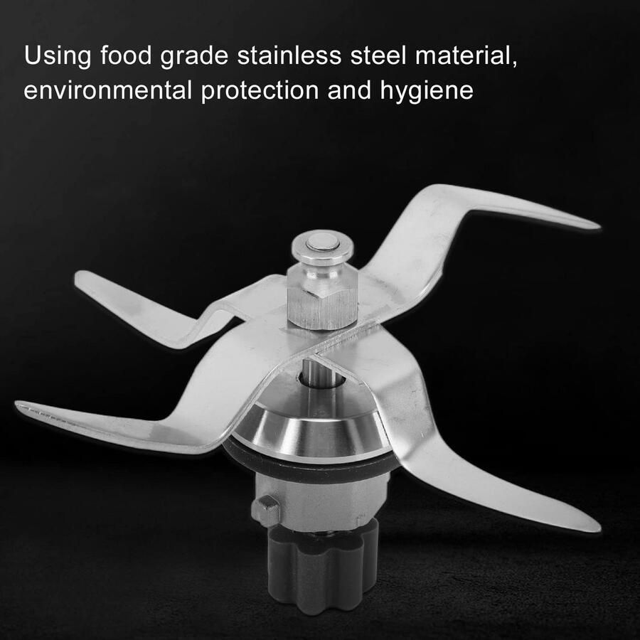 Dailygoods- Blender Snijkop RVS Geschikt voor SKMK1100A1 SKMK1200C3 SKMK1200D4 SKMK1200E5 4 Bladen 7 Tanden Gemakkelijk Vervangen Voedingskwaliteit Blendermes