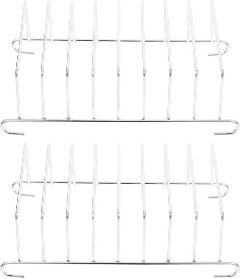 Dailygoods- Broodhouder 2x Roestvrij Stalen Bakplaten Airfryer Accessoire Grill Koelrek Gemakkelijk schoon te maken Baking Rack