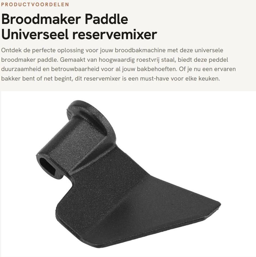 Dailygoods- Broodmakerlemmet van roestvrij staal Universeel reserveonderdeel Duurzaam en robuust Antiaanbaklaag Lichtgewicht en gemakkelijk te reinigen Broodmes