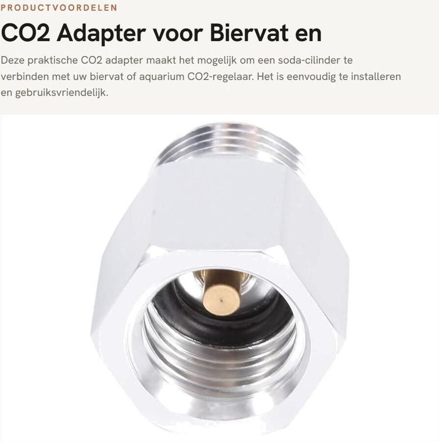 Dailygoods CO2 Adapter voor Biervat en Soda Cilinder