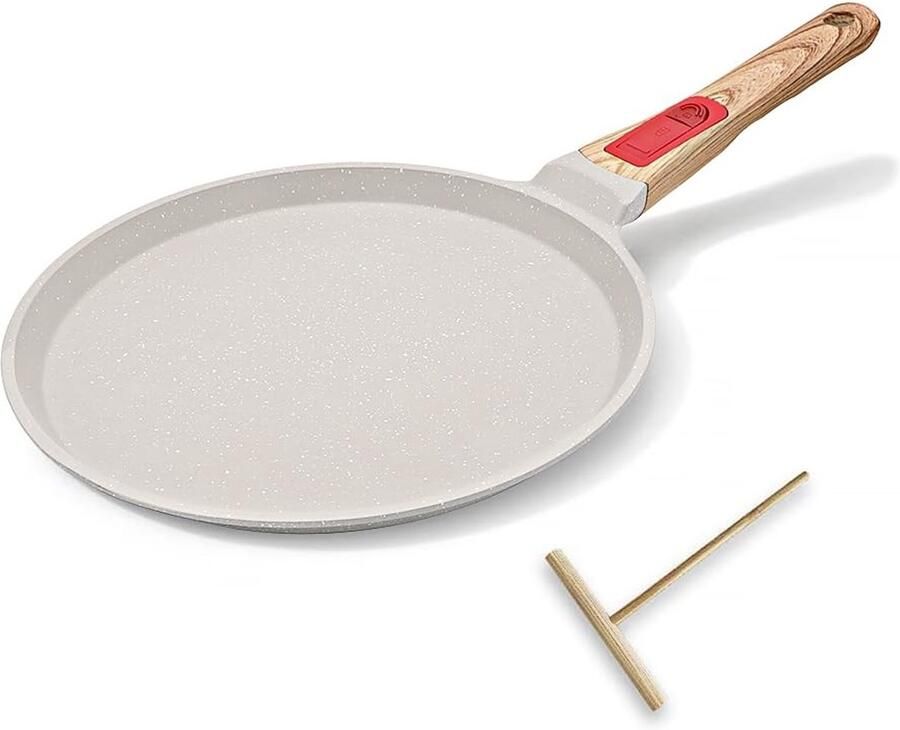 Dailygoods Crepe Pan met Verwijderbare Handgreep 20 cm Wit - Foto 2