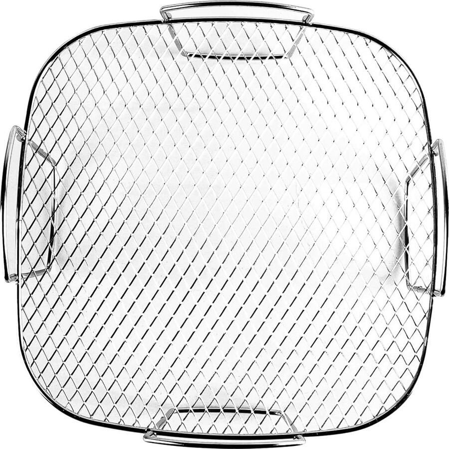 JHUBERS- Airfryer Rek Roestvrijstalen Accessoire Dehydrator Grill Rek Compatibel met Oven Magnetron Vaatwasmachinebestendig Vergroot Kookoppervlak Kookrek