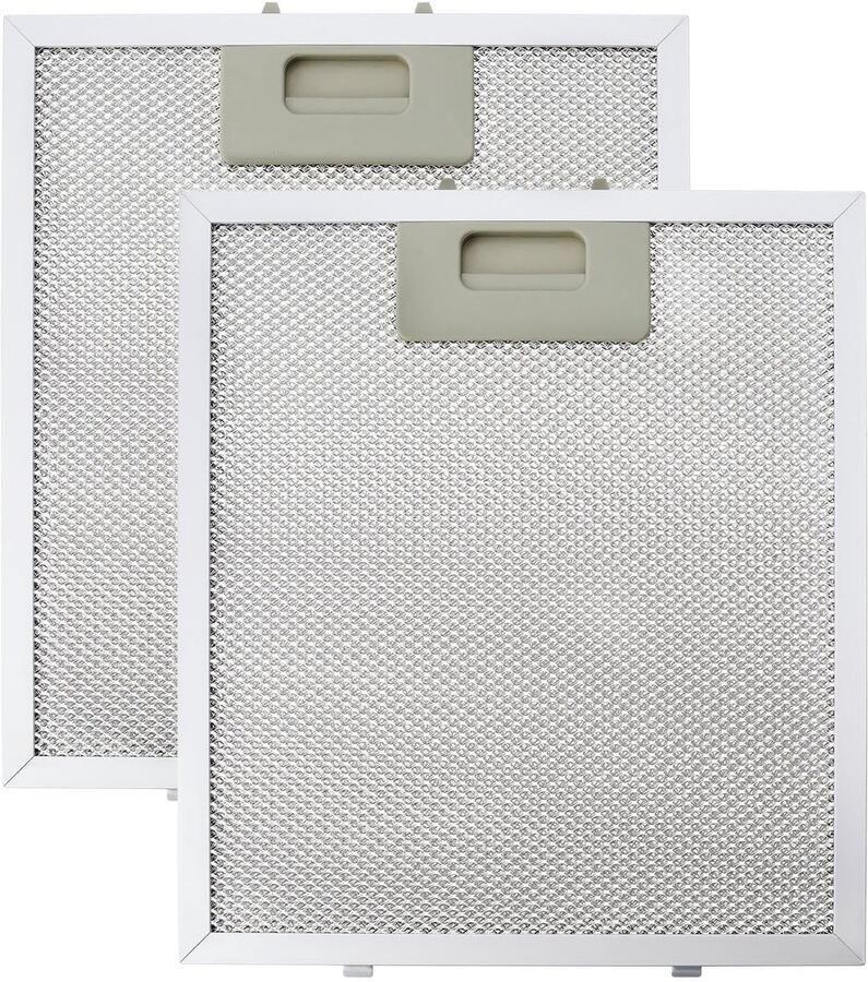 Dailygoods Dailygoody Aluminium Mesh Kookkap Filter Vervanging voor Afzuigkap Zilver Vetfilter voor Keuken Geschikt voor Koken 2 Stuks