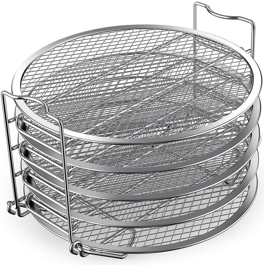 Dailygoods Dailygoody Dehydrator Rack Stoomboot Stand Voedselveilig Zilver Air Fryer Accessoires Geschikt voor Instant Pot 5 Bakken