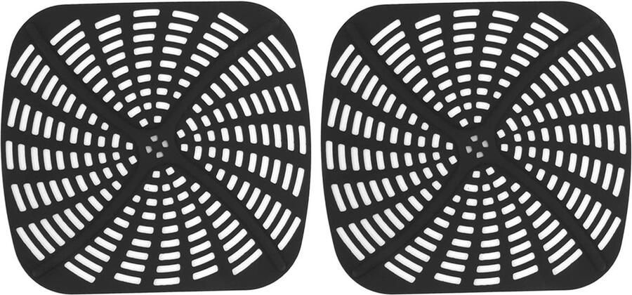 Dailygoods Dailygoody Herbruikbare Siliconen Luchtfriteuse Voeringen Krasbestendig Zwart Friteuse Accessoire Eenvoudig schoonmaken Geschikt voor AG30