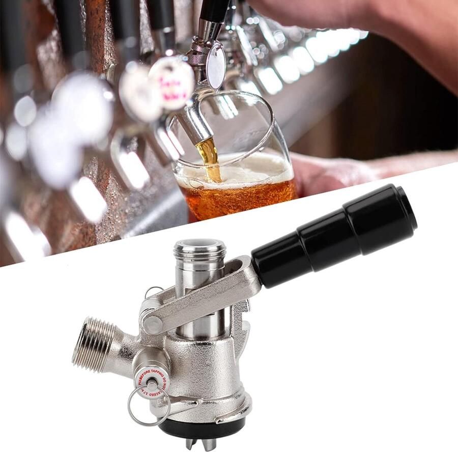 Beer Dispenser Keg-Clasp Tap Head G5 8 Thread S Type Basket Keg Tap Head met 6 Fittingen Brewing Barrel Beer Faucets Beer Faucet voor Bars Restaurants Familie