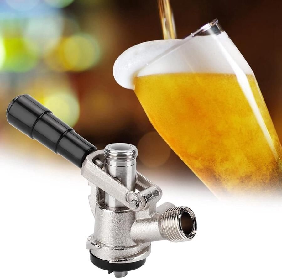 Beer Dispenser Keg-Clasp Tap Head G5 8 Thread S Type Basket Keg Tap Head met 6 Fittingen Brewing Barrel Beer Faucets Beer Faucet voor Bars Restaurants Familie - Foto 3