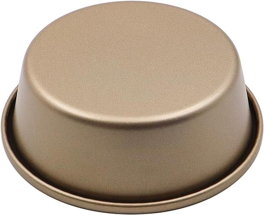 Dailygoods- Eiervormen 4-delig Bakvorm Rond Bakvorm Airfryer Mini Cakevorm Gemaakt van Koolstofstaal Antiaanbaklaag