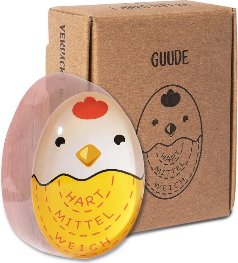 Dailygoods- Eierwekker Kleurverandering Grappige Eierwekker Perfecte Eieren (Zacht Medium Hard) Herbruikbaar Koken met Handleiding Kooktimer