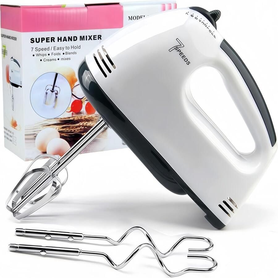 Dailygoods Elektrische Handmixer met 7 Snelheden en Gardes