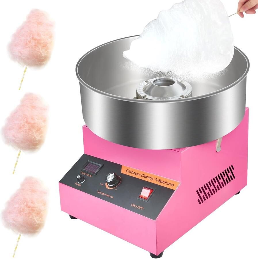 Dailygoods Elektrische Suikerspinmachine 1000 W met Roestvrijstalen Kom