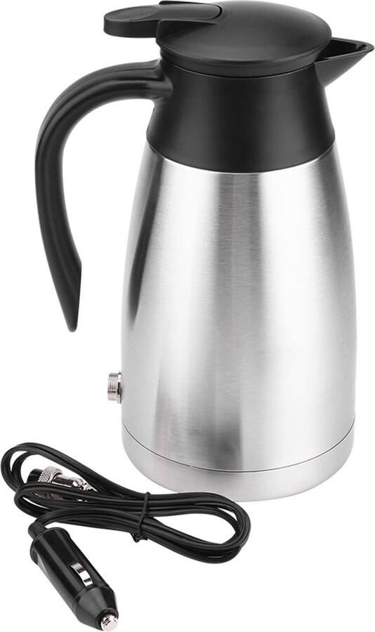 Dailygoods Elektrische Waterkoker voor Auto 1000 ml 12V 24V