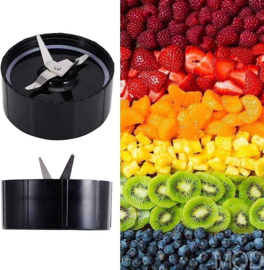 Dailygoods Extractie Blade Vervangende Blender Onderdelen Duurzaam en Betrouwbaar Zwart Geschikt voor Smoothies 2 Stks