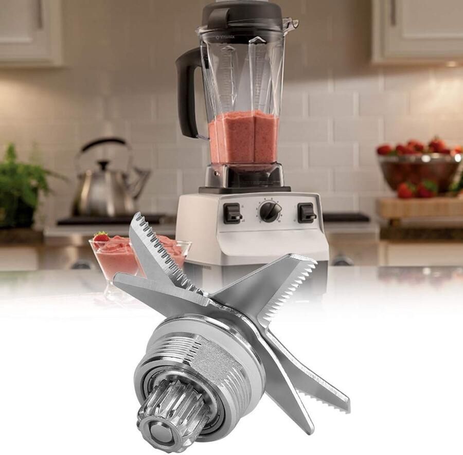 Dailygoods- Extractor Blade Vervangingsmes Roestvrij Staal Blender Onderdelen Geschikt voor Juicer Blender 5200 Meng- en Snijfunctie Duurzaam en Schokbestendig Blender Mes