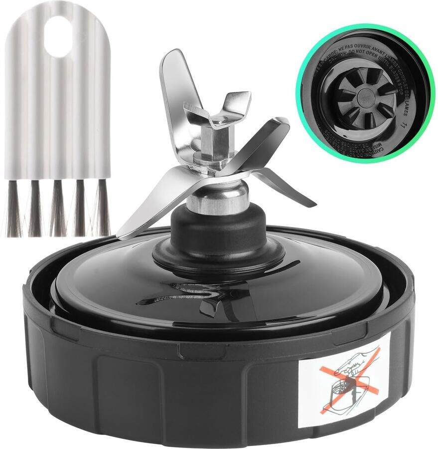 Dailygoods- Extractormes Vervangingsset Geschikt voor Nutri Ninja Blender Onderdelen Auto-iQ Systeem Scherpe Bladen Inclusief Borstel Blenderblad
