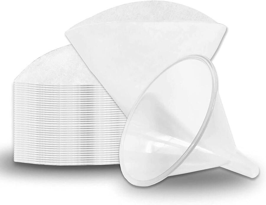 Dailygoods- Filterkegels 50 stuks Oliefilters voor Friteuse Vliesfilterkegel Voor het filteren van Vetten Ideaal voor Thuisgebruik Verlengt Levensduur van Olie