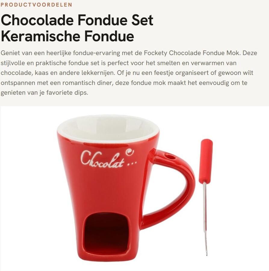 Dailygoods- Fondue Set Keramische Fonduepan Chocolade Fondue Teelicht Verwarming Fondue Vorken Ideaal voor Snacks Fonduekop
